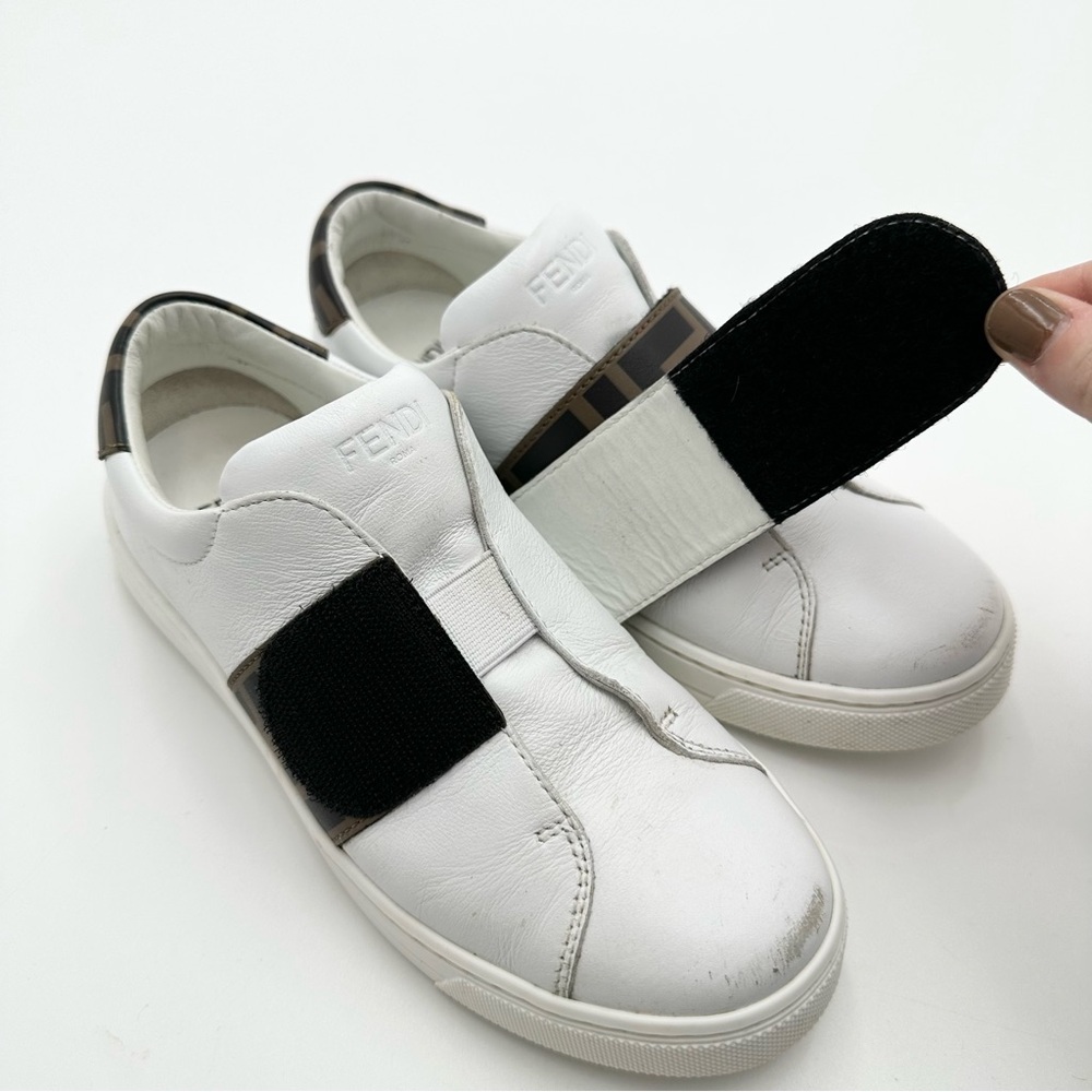 Fendi Monogram FF Nappa leather unisex junior sneakers - Picture 9 of 14